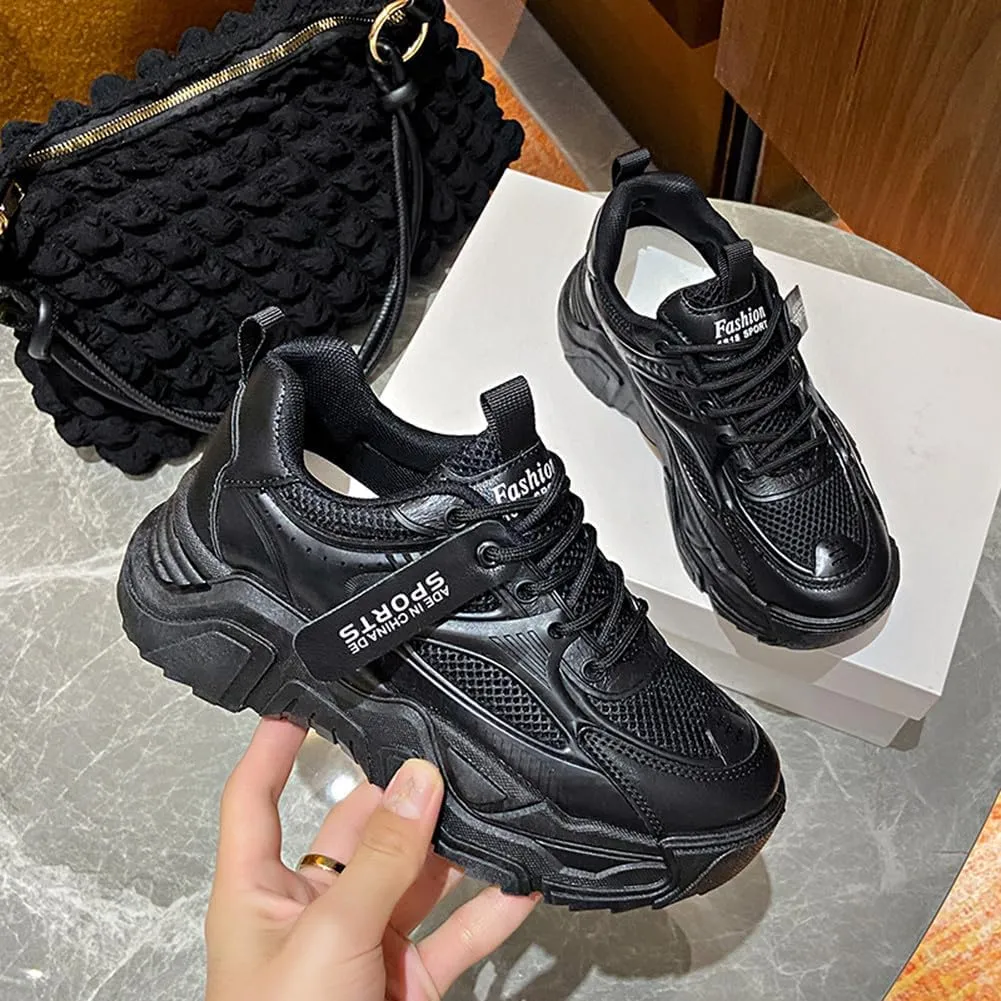 NCNDB Women's Mesh Breathable Walking Sneakers Platform Casual Sports Shoes