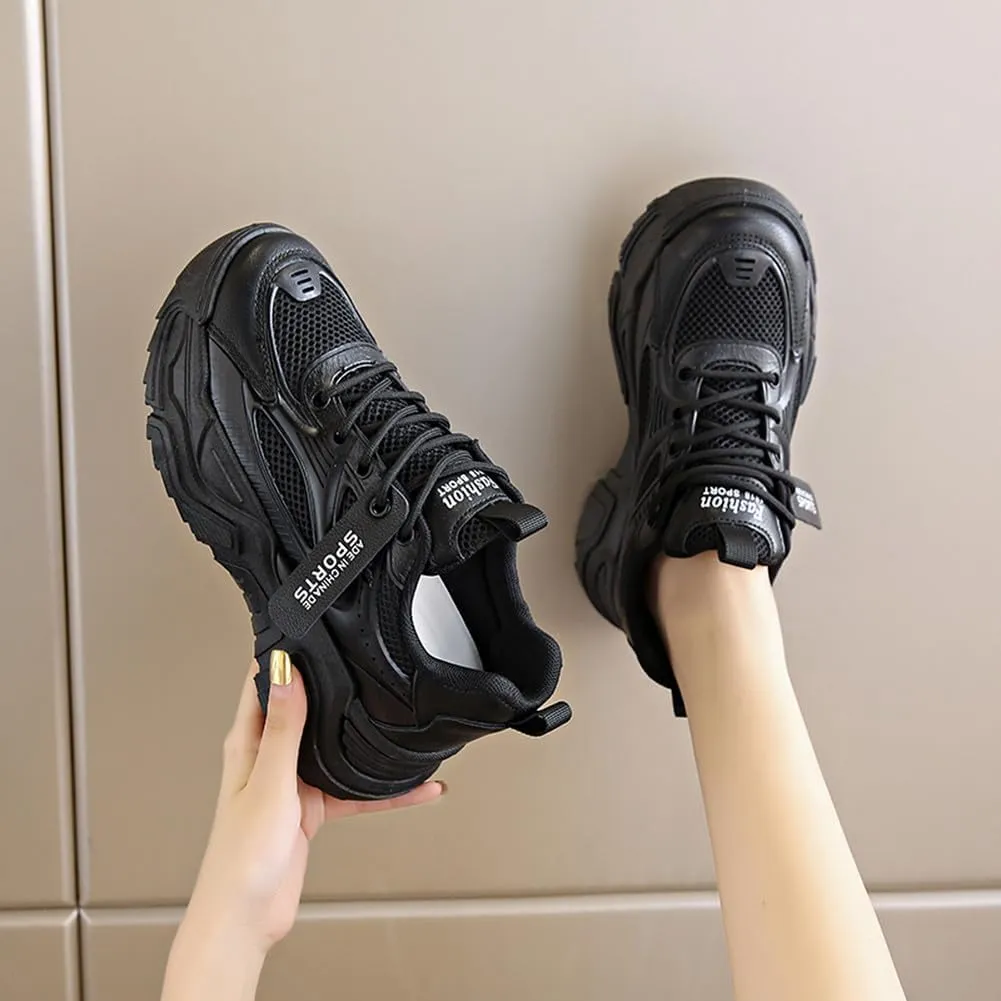 NCNDB Women's Mesh Breathable Walking Sneakers Platform Casual Sports Shoes