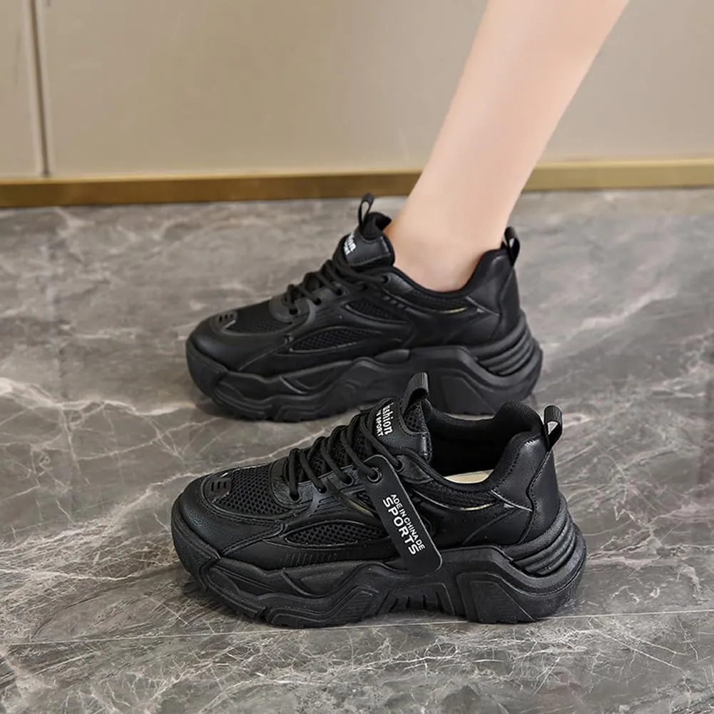 NCNDB Women's Mesh Breathable Walking Sneakers Platform Casual Sports Shoes