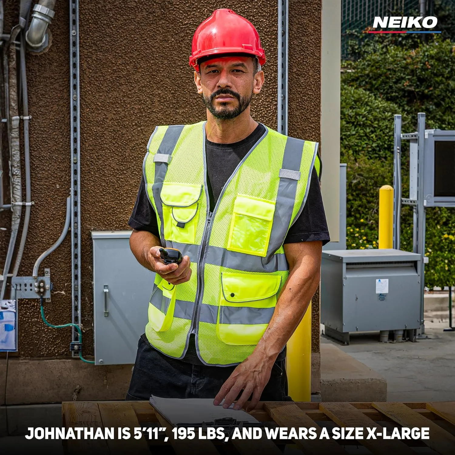 NEIKO Safety Vest, High Visibility Vest with Reflective Strips