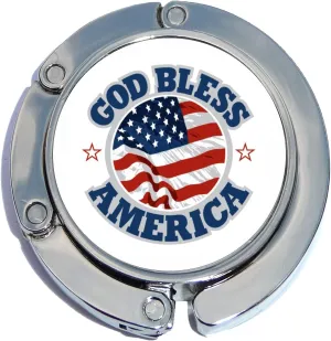 NewCharms God Bless America Foldable Purse Hanger