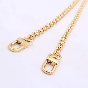 NEXT FASHION NextFashion O Chain Strap Gold Purse Chain (7mm) Wide Polished Crossbody Shoulder Strap - 48" / 120centimeters