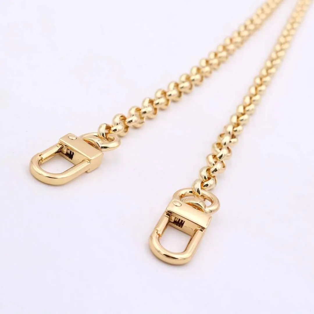 NEXT FASHION NextFashion O Chain Strap Gold Purse Chain (7mm) Wide Polished Crossbody Shoulder Strap - 48" / 120centimeters