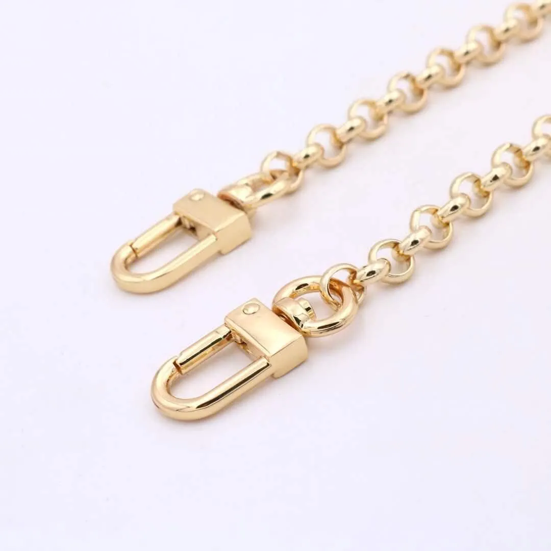 NEXT FASHION NextFashion O Chain Strap Gold Purse Chain (7mm) Wide Polished Crossbody Shoulder Strap - 48" / 120centimeters