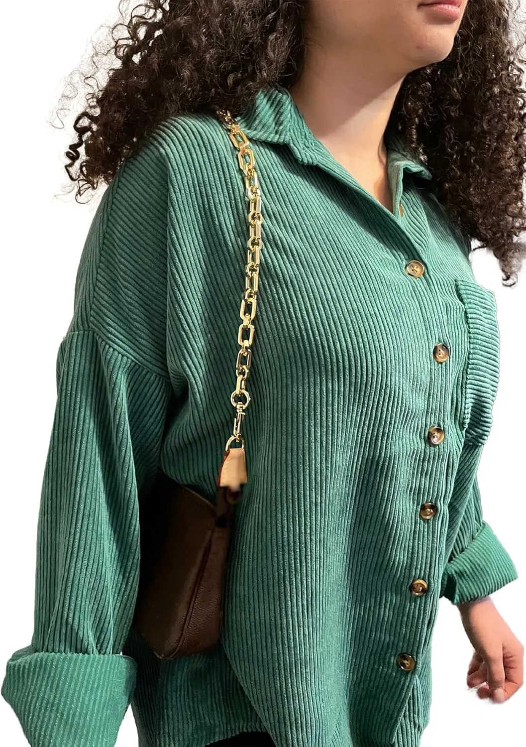 NEXT FASHION Purse Chain Gold Shoulder Strap Metal Crossbody Strap Replacement [12mm] Octagon Rectangle - Gold (40" / 100cm)