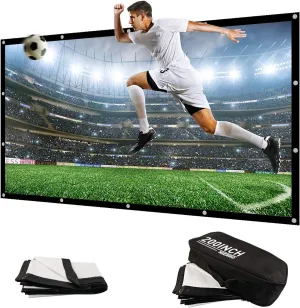 NIERBO 200 Inch Large Huge Projector Screen Big 16:9 3D Movie Screen of Thick Canvas Material Projection Screen HD for Outdoor Indoor Home Theater Church with a Black Projector Bag Not Include Mount