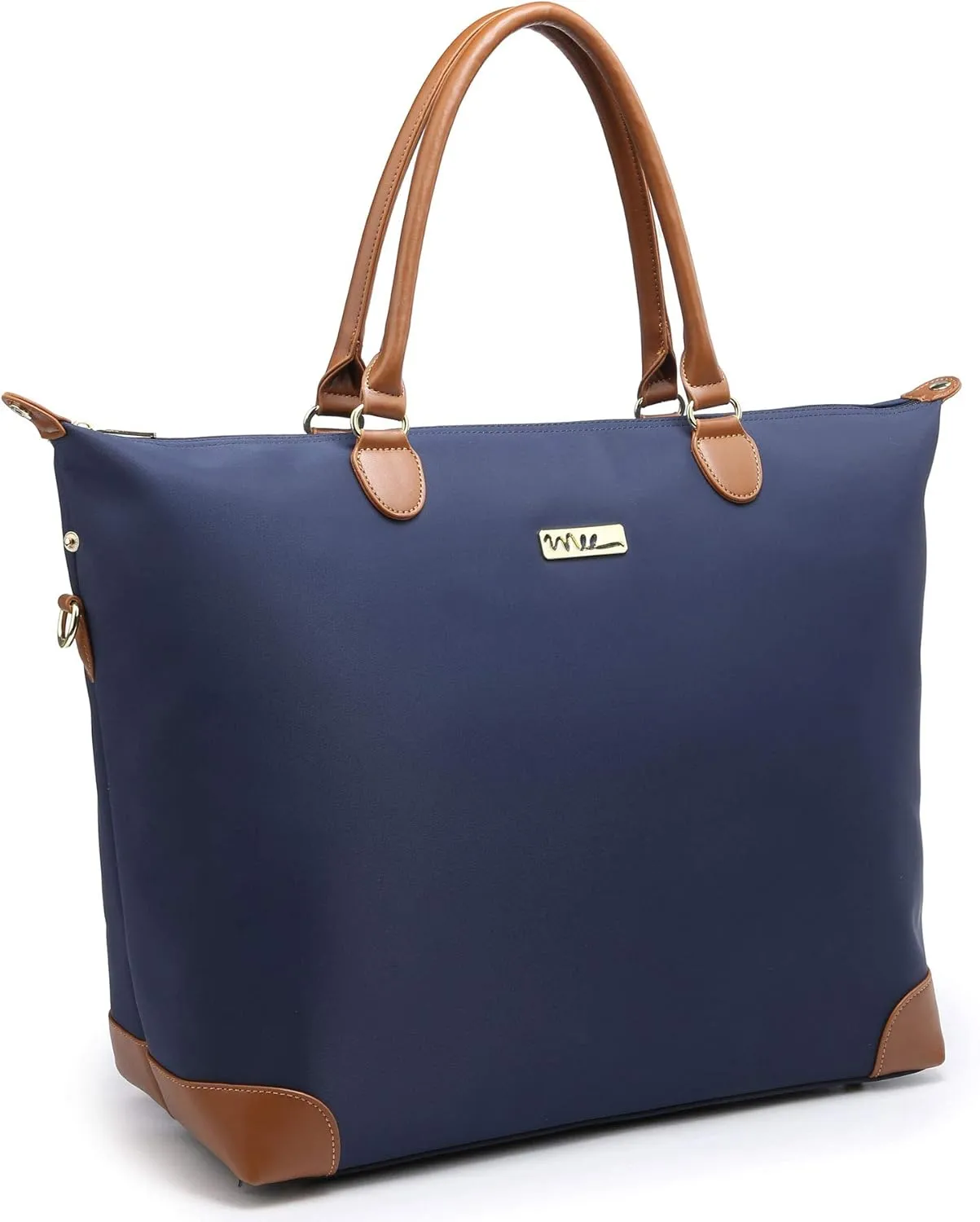NNEE® Large Oversized Water Resistance Nylon Tote Bag With Multiple Pocket Design (Navy)