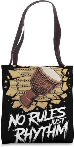 No Rules Just Rhythm Djembe Tote Bag