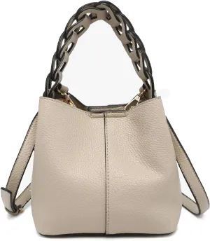 Nora Bucket Bags for Women Trendy Vegan Leather Top Handle Satchel Handbags Hobo Crossbody Purses