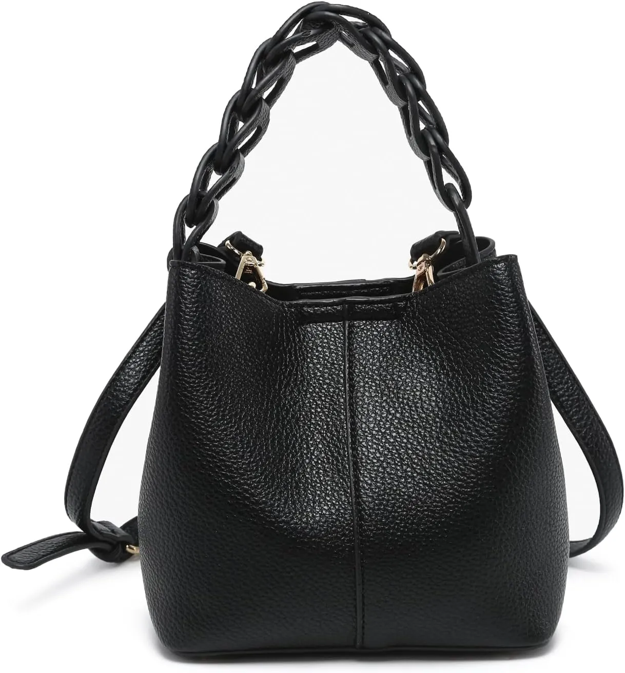 Nora Bucket Bags for Women Trendy Vegan Leather Top Handle Satchel Handbags Hobo Crossbody Purses