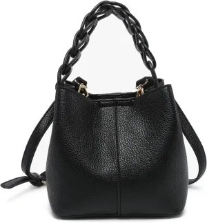 Nora Bucket Bags for Women Trendy Vegan Leather Top Handle Satchel Handbags Hobo Crossbody Purses