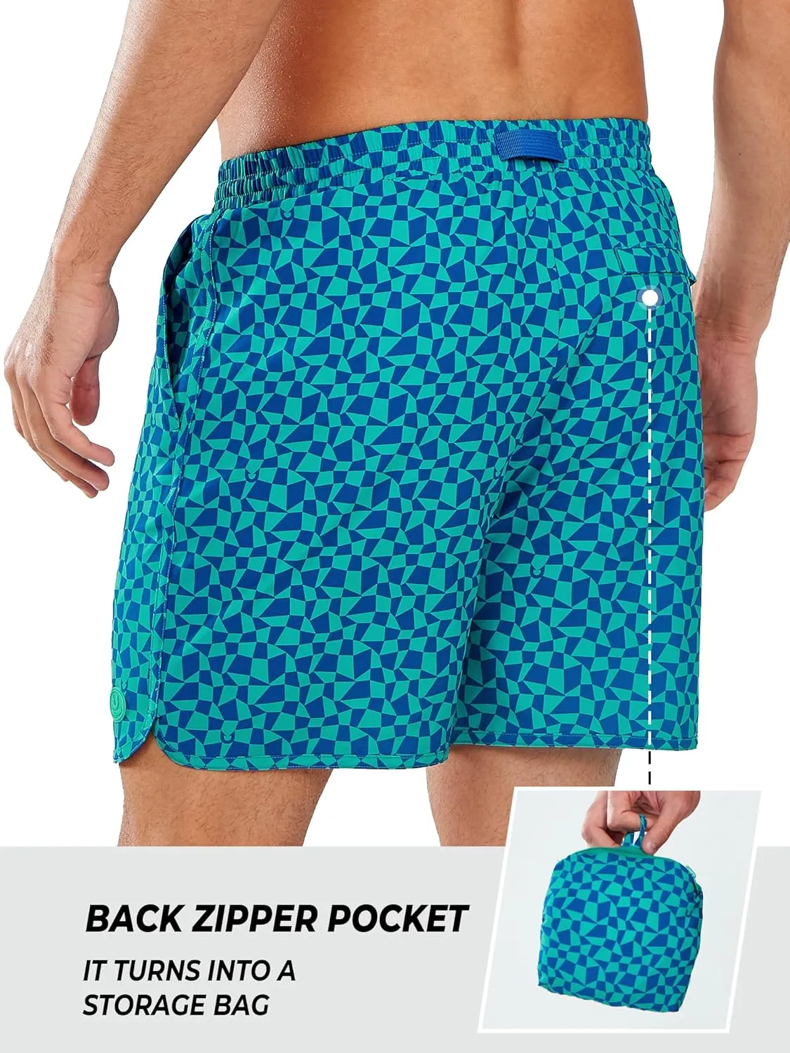 NORTHYARD Men's Swim Trunks 5" Quick Dry Swim Shorts with Mesh Liner Packable for Swimwear Surfing Beach Travel
