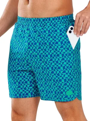 NORTHYARD Men's Swim Trunks 5" Quick Dry Swim Shorts with Mesh Liner Packable for Swimwear Surfing Beach Travel