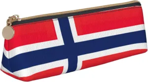 Norwegian flag Print Simple triangular Pen case Storage bag for Office supplies, cosmetics, toiletries