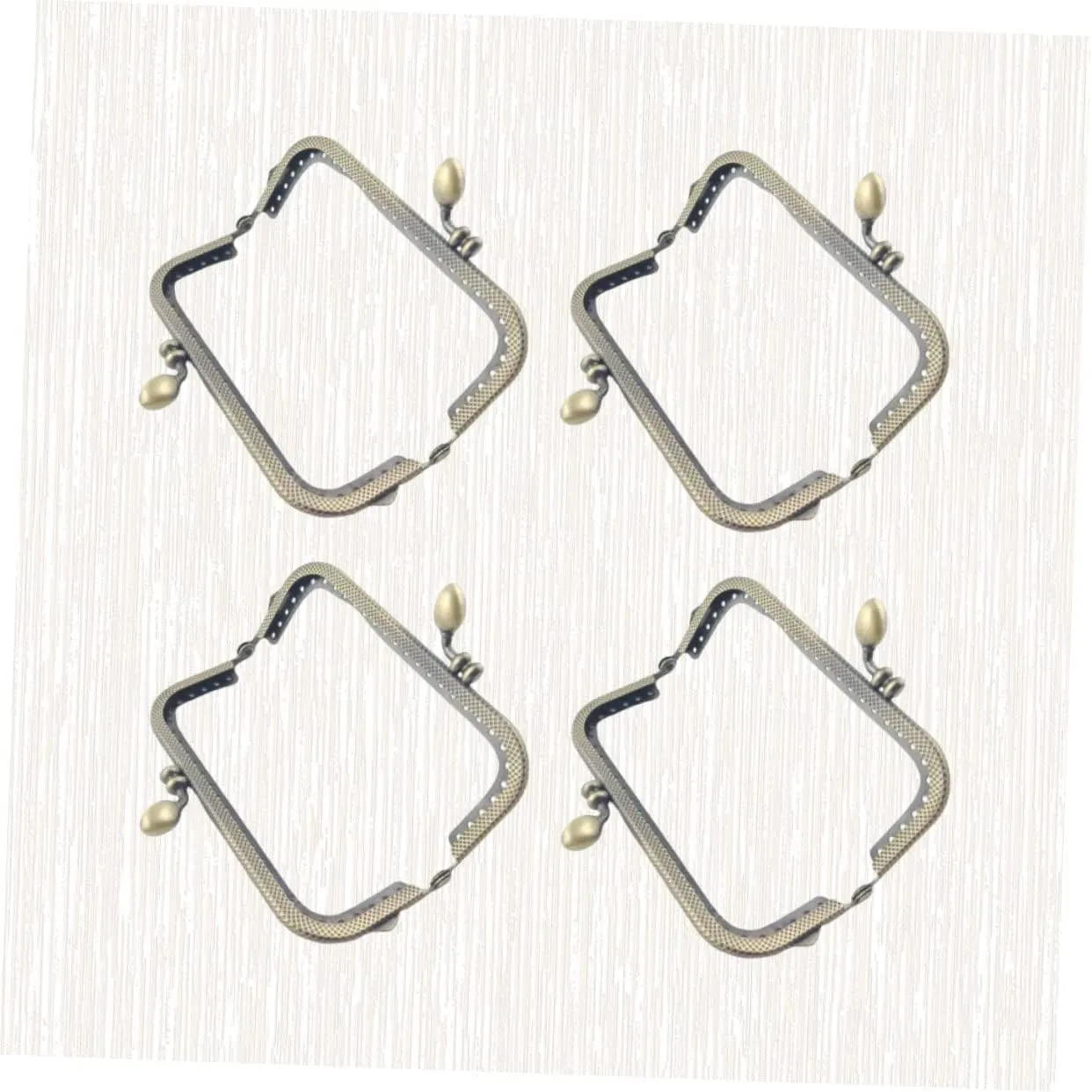 NUOBESTY 2sets Purse Frame 8.5cm Metal Coin Bag Making for Handbag DIY Craft 4pcs*2