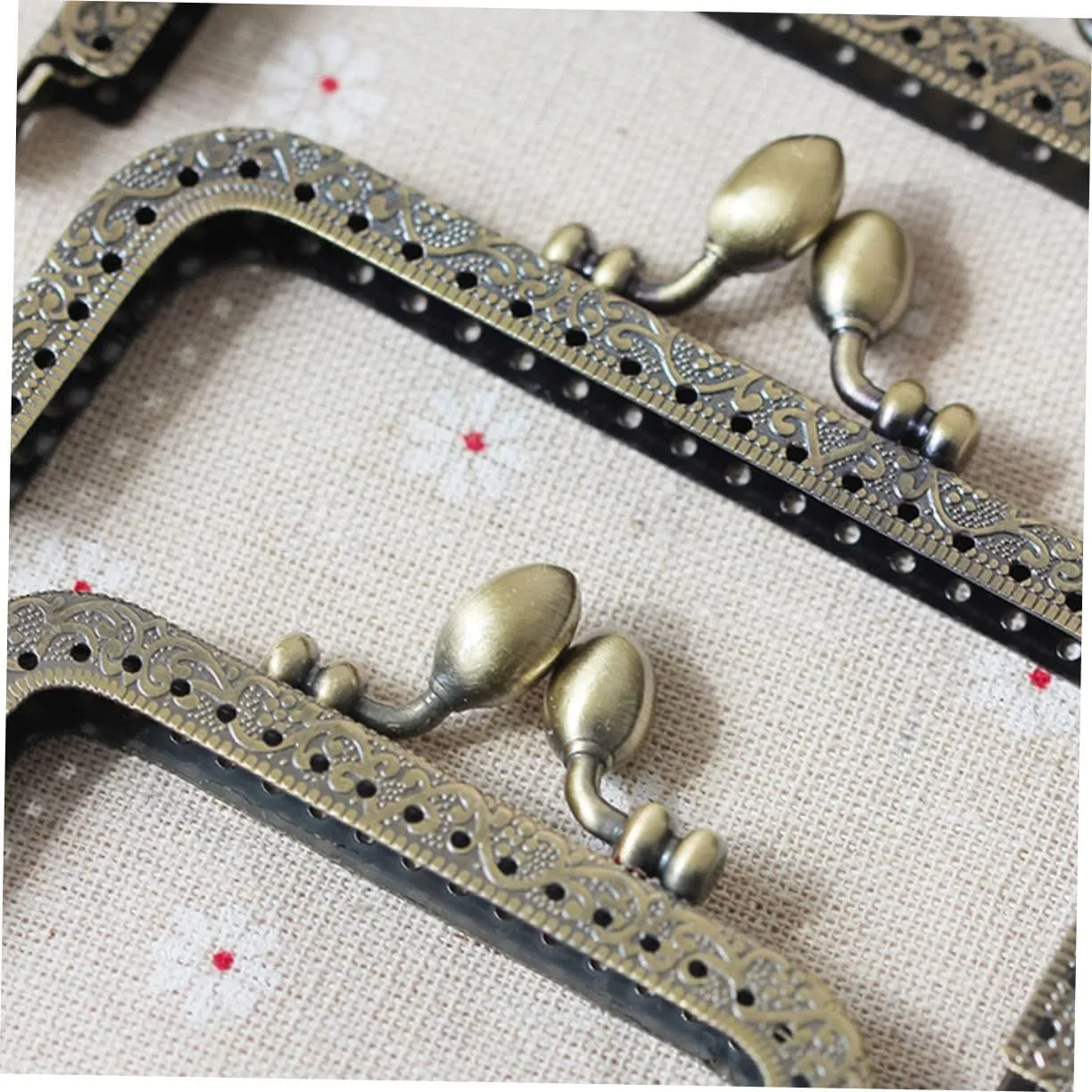 NUOBESTY 2sets Purse Frame 8.5cm Metal Coin Bag Making for Handbag DIY Craft 4pcs*2