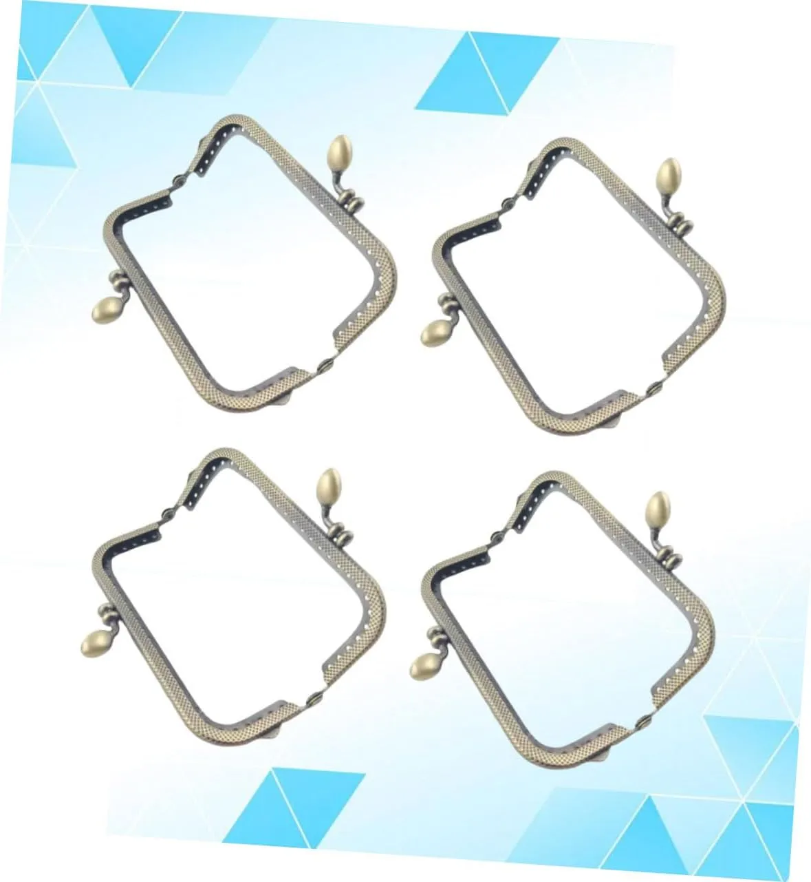 NUOBESTY 2sets Purse Frame 8.5cm Metal Coin Bag Making for Handbag DIY Craft 4pcs*2