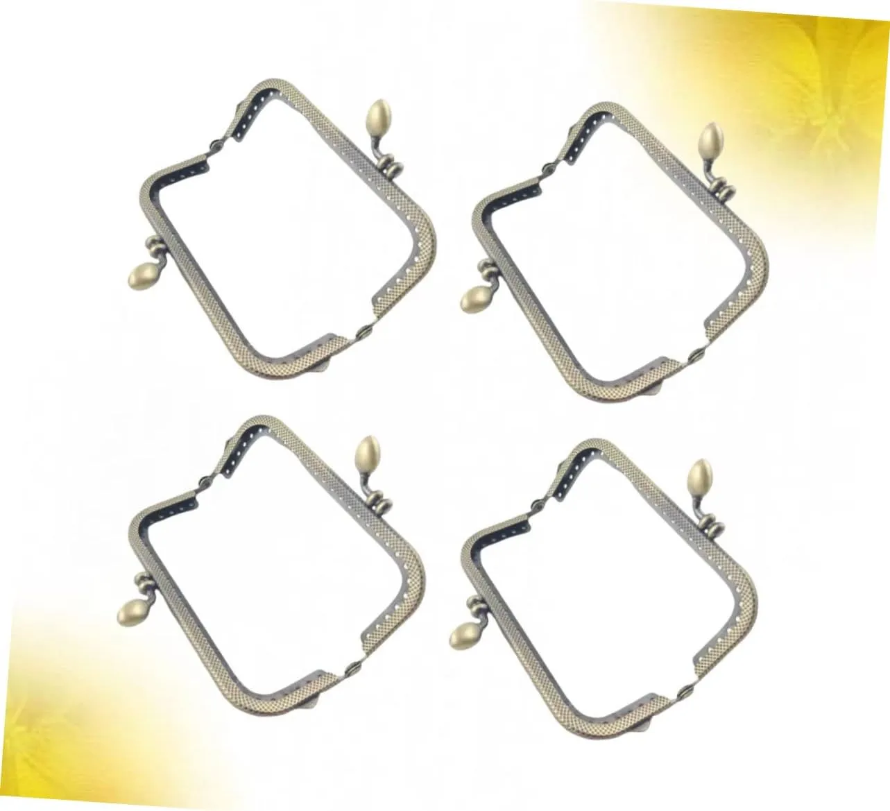 NUOBESTY 2sets Purse Frame 8.5cm Metal Coin Bag Making for Handbag DIY Craft 4pcs*2