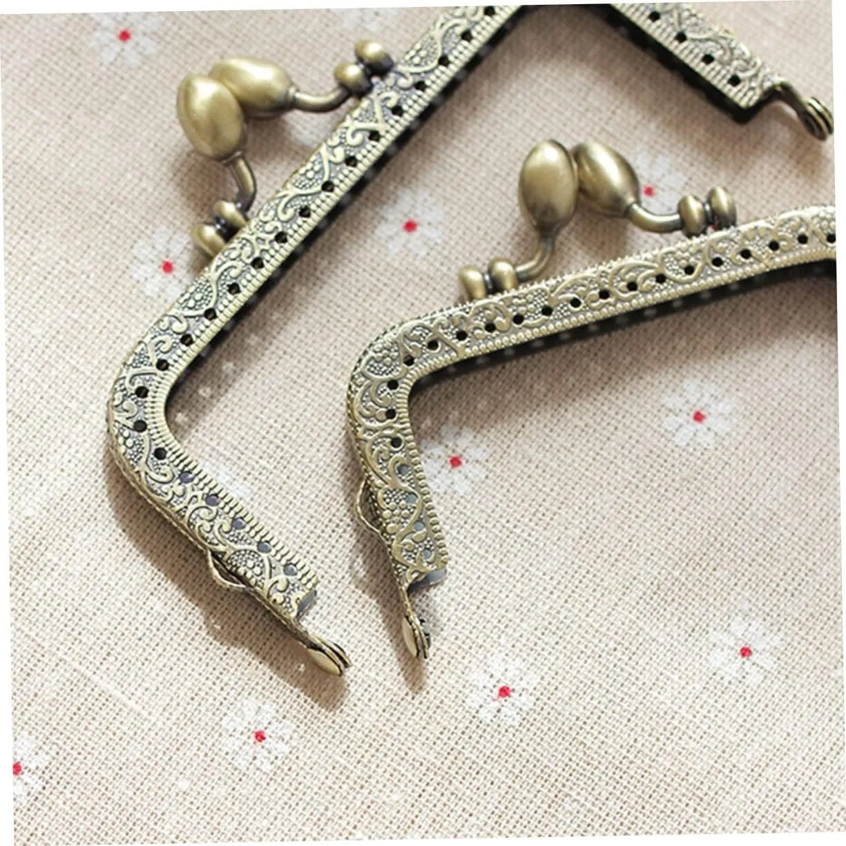 NUOBESTY 2sets Purse Frame 8.5cm Metal Coin Bag Making for Handbag DIY Craft 4pcs*2