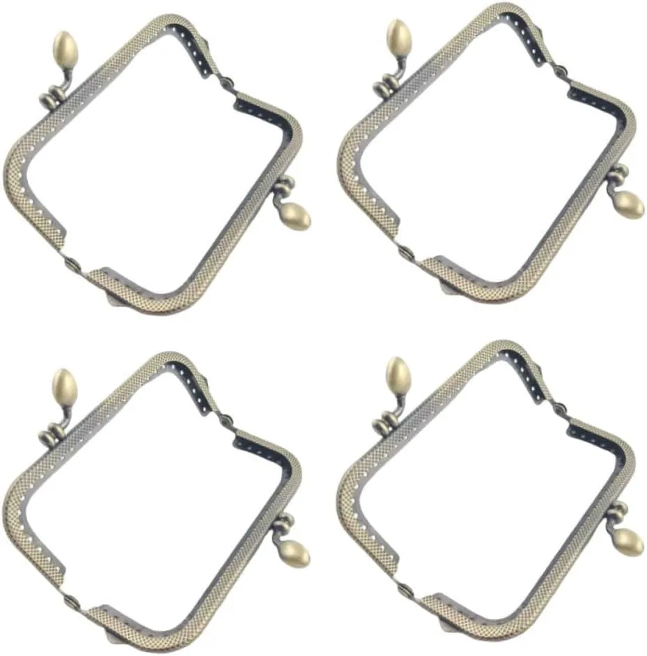 NUOBESTY 2sets Purse Frame 8.5cm Metal Coin Bag Making for Handbag DIY Craft 4pcs*2