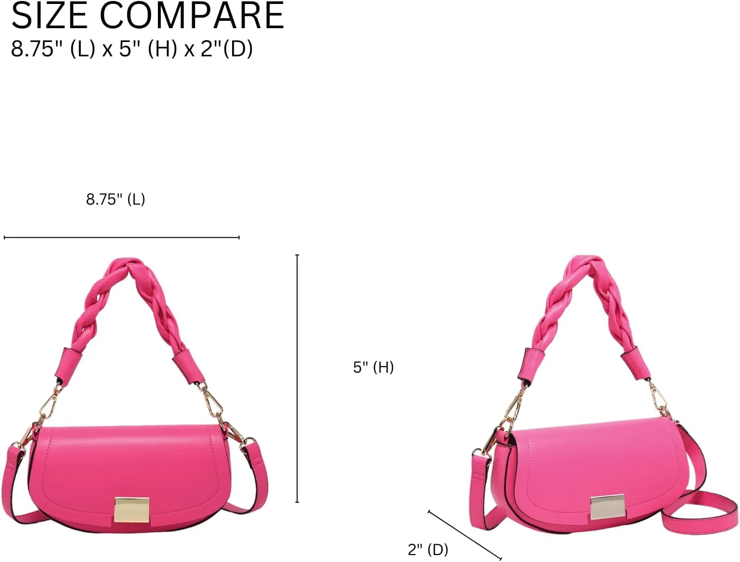 Nylah Crossbody Bag for Women Vegan Leather Satchel Shoulder Purse Ladies Hobo Handbag with 2 Straps