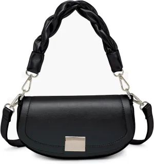 Nylah Crossbody Bag for Women Vegan Leather Satchel Shoulder Purse Ladies Hobo Handbag with 2 Straps