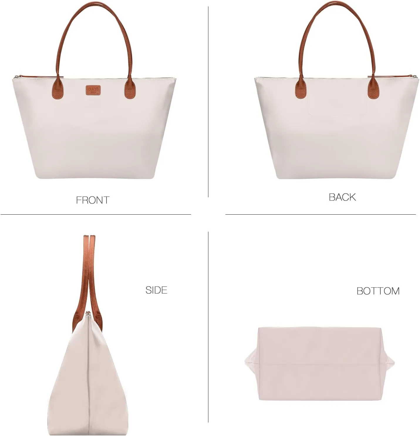 Nylon Tote Bag for Women, Large Foldable Weekend Hobo Purses for Women, Shoulder Tote Handbags with Zipper