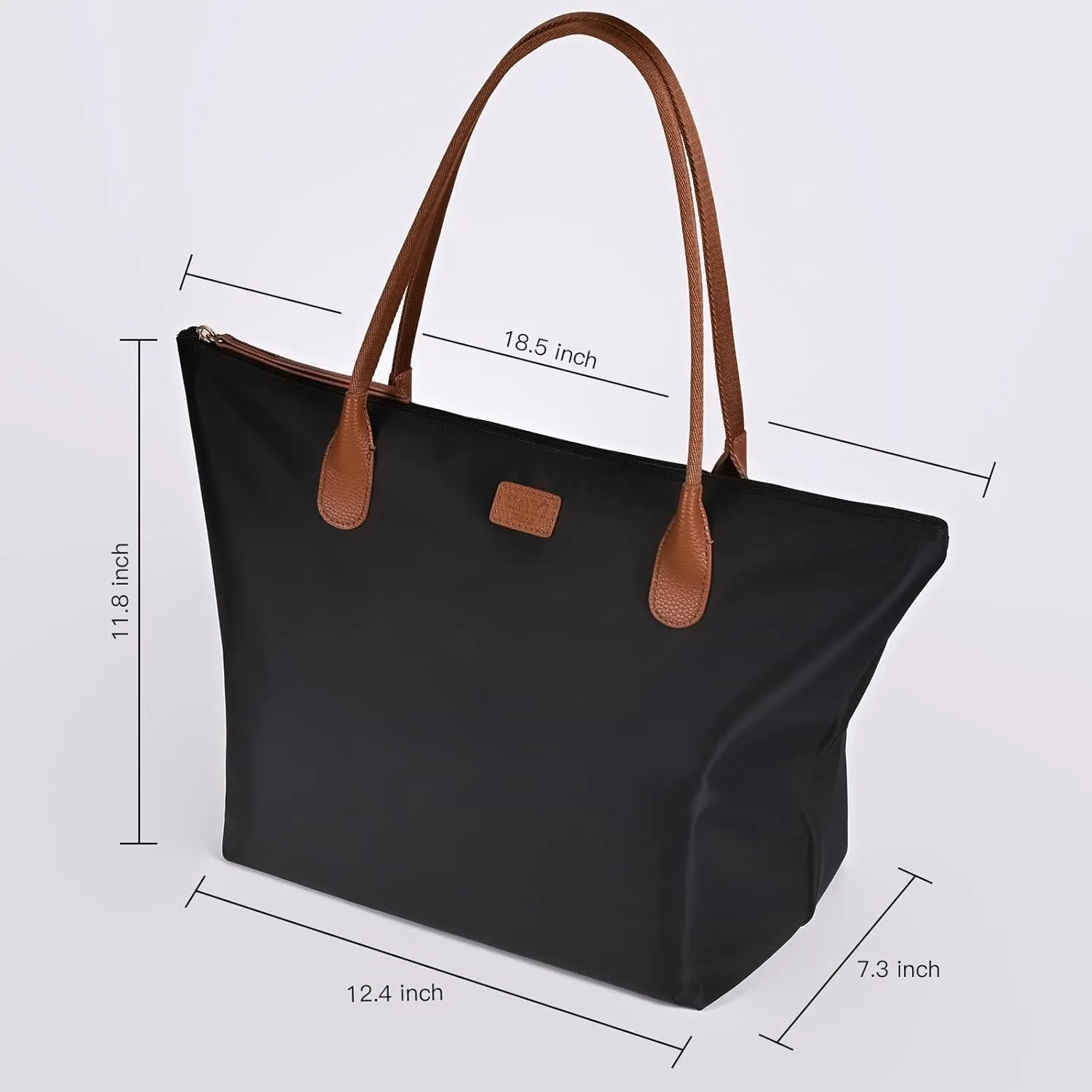 Nylon Tote Bag for Women, Large Foldable Weekend Hobo Purses for Women, Shoulder Tote Handbags with Zipper