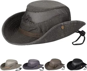 Obling Sun Hat for Men Women, Fishing Hat UPF 50 Wide Brim Bucket Hat Safari Boonie Hat