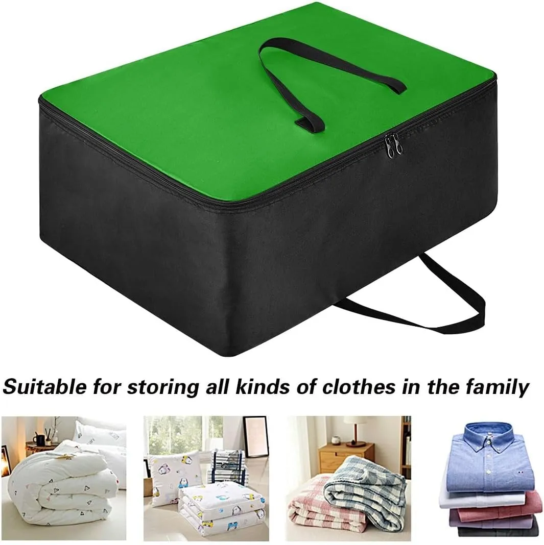 ODAWA Green Storage Bag, 27.5x19.7x11 in, Reusable and Sustainable Storage Organizer for Clothes, Bedding, Comforter