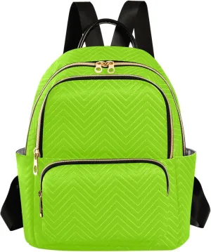 ODAWA Lemon Grass Green Women Backpack Purse Anti-theft Casual Shoulder Bag Small Backpack for Women