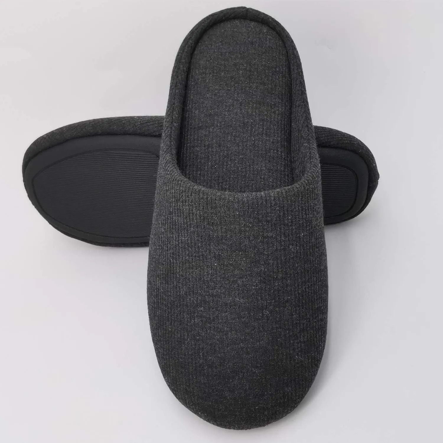 ofoot Women's Non-Slip House Slippers - Lightweight Cotton Memory Foam Indoor Slip-On, Machine Washable & Foldable Travel Design for Home, Yoga, Narrow/Wide Fit Options