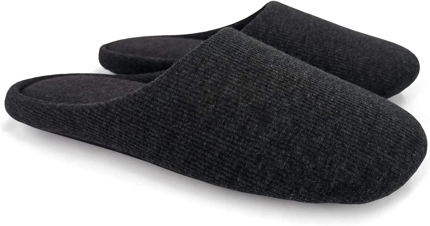 ofoot Women's Non-Slip House Slippers - Lightweight Cotton Memory Foam Indoor Slip-On, Machine Washable & Foldable Travel Design for Home, Yoga, Narrow/Wide Fit Options