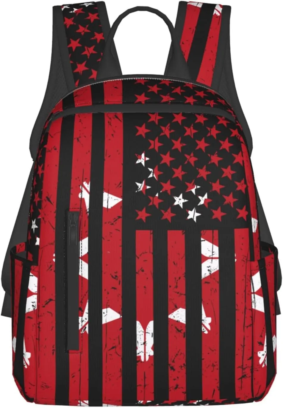 Oglala Lakota American Flag Casual Backpacks Laptop Backpack Outdoor Travel Rucksack Sport Carry-On Daypack Lightweight Bag with Multi-Pockets