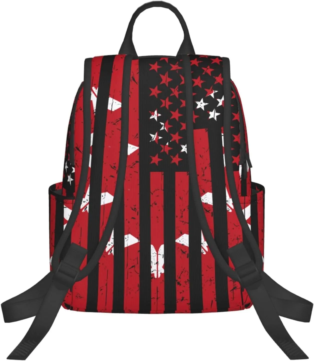 Oglala Lakota American Flag Casual Backpacks Laptop Backpack Outdoor Travel Rucksack Sport Carry-On Daypack Lightweight Bag with Multi-Pockets