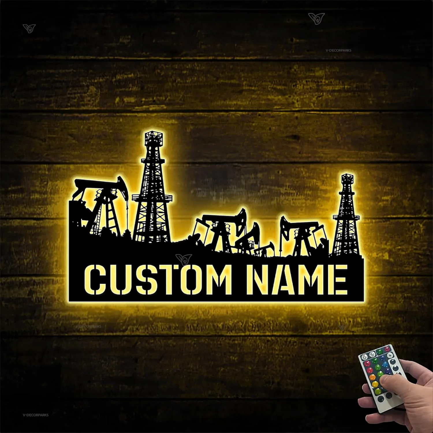 Oil Filed Custom Metal Sign | Oil Rig Metal Signs Customized | Oilfield Derrick Hand Custom Signs Outdoor Metal | Personalized Home Decor | Custom Wall Art Personalized Metal Sign Rooms Decor