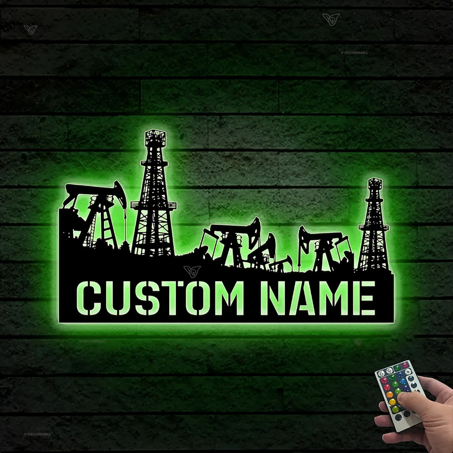 Oil Filed Custom Metal Sign | Oil Rig Metal Signs Customized | Oilfield Derrick Hand Custom Signs Outdoor Metal | Personalized Home Decor | Custom Wall Art Personalized Metal Sign Rooms Decor