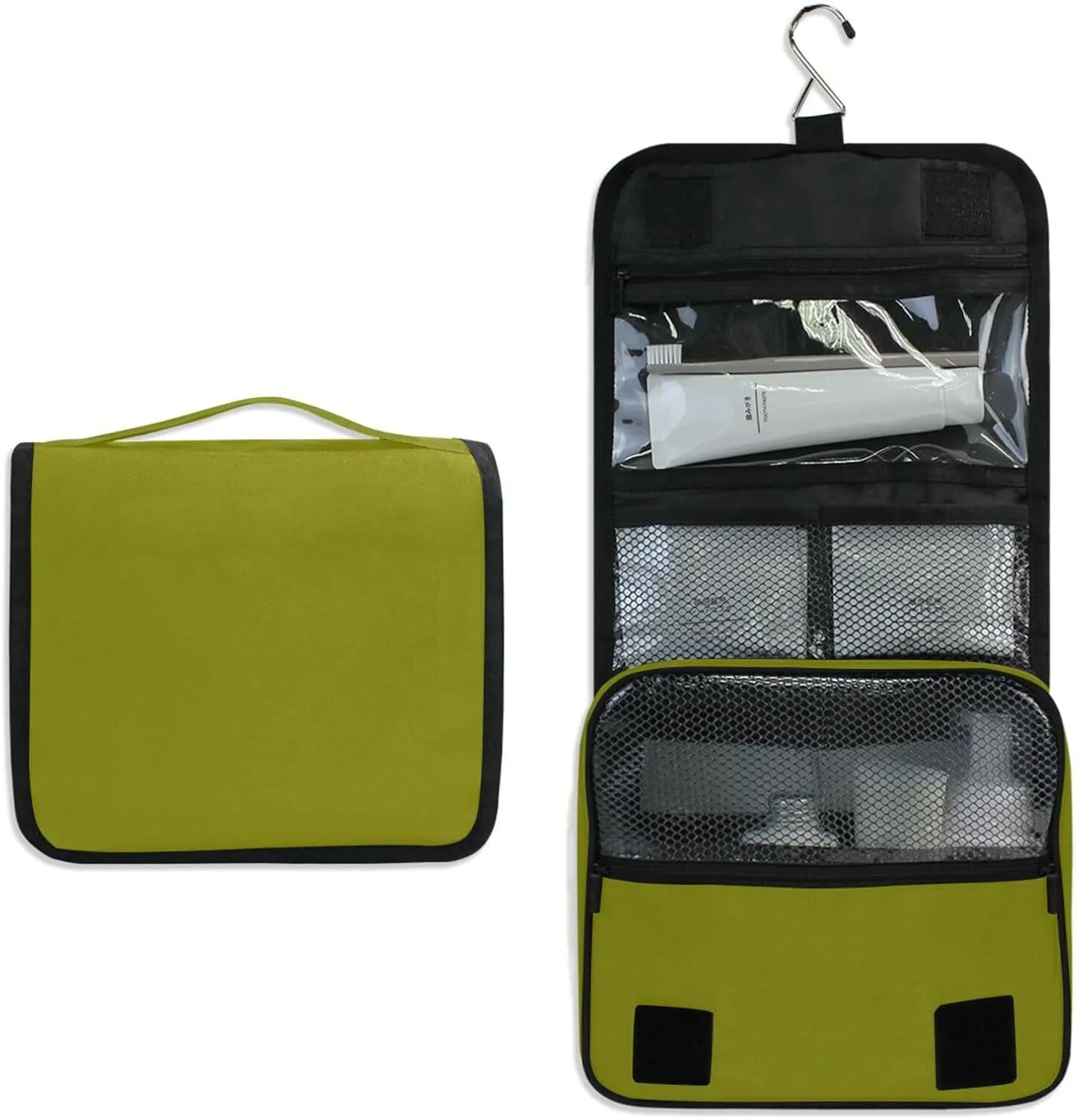 Olive Toiletry Bag Cosmetic Bag Bathroom Storage Bag Travel Organizer for Men and Women