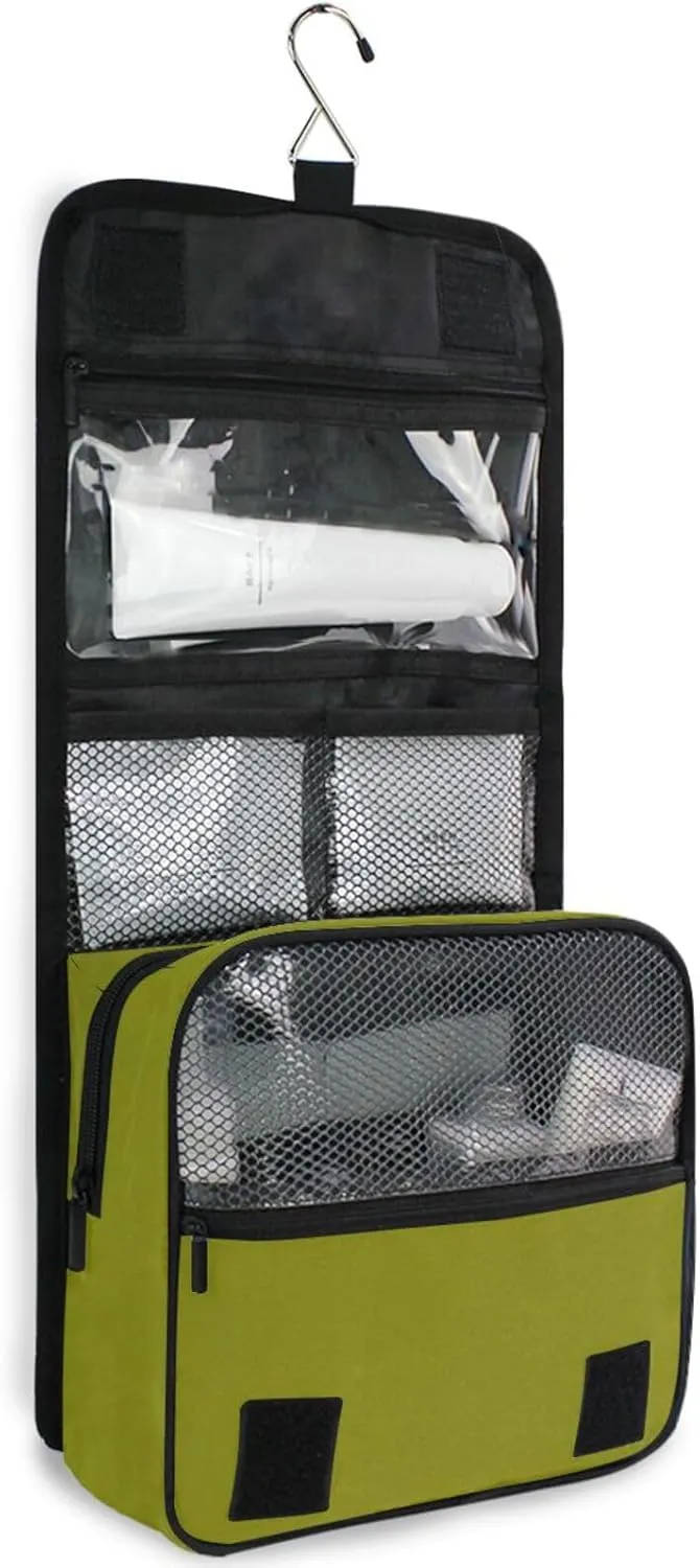 Olive Toiletry Bag Cosmetic Bag Bathroom Storage Bag Travel Organizer for Men and Women