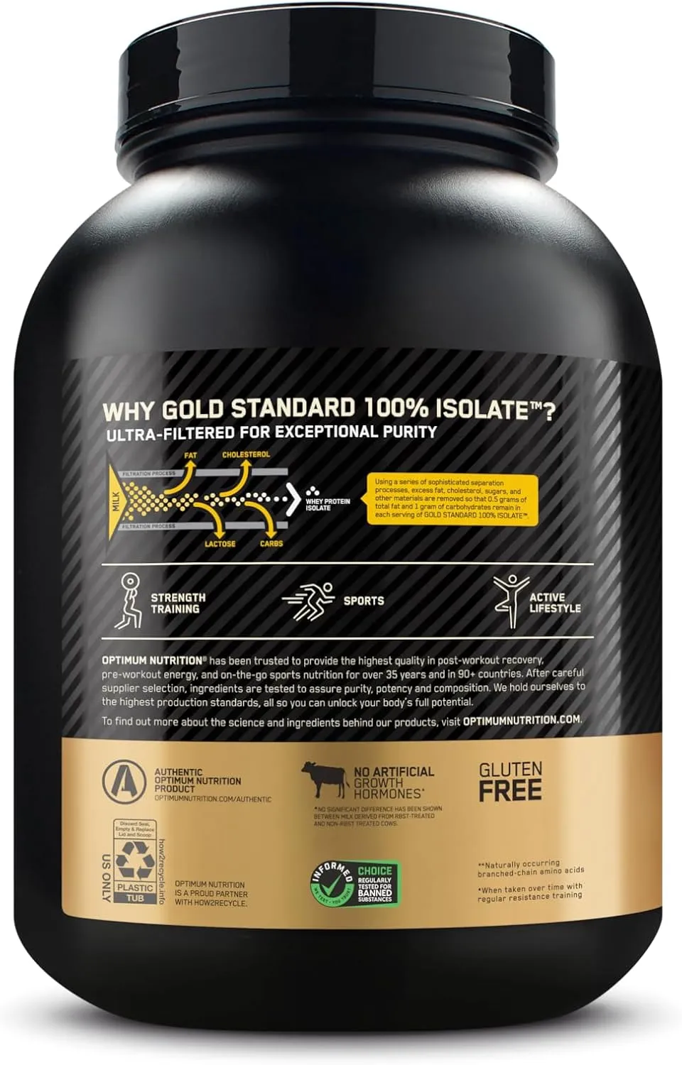 Optimum Nutrition Gold Standard 100% Isolate, Chocolate Bliss, 3 Pounds, 44 Servings (Packaging May Vary)