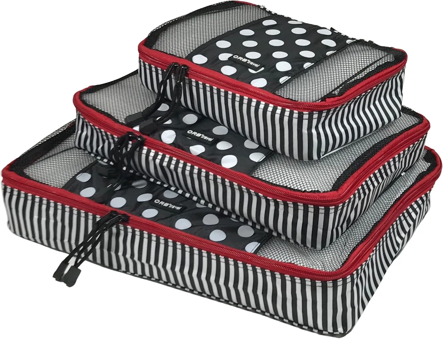 ORB Travel 3pc Packing Cubes suitcase, backpack travel organizing system set
