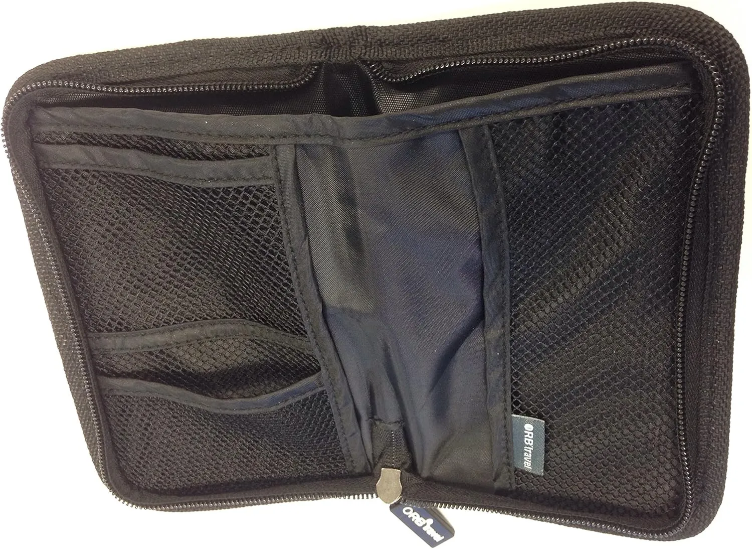 ORB Travel RFID Blocking Zippered Passport Travel Document Wallet Case Cover