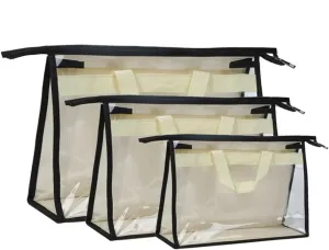 Organize Your Bag 3pcs Folding Purse Organizer Waterproof Dust Cover for Clean Storage