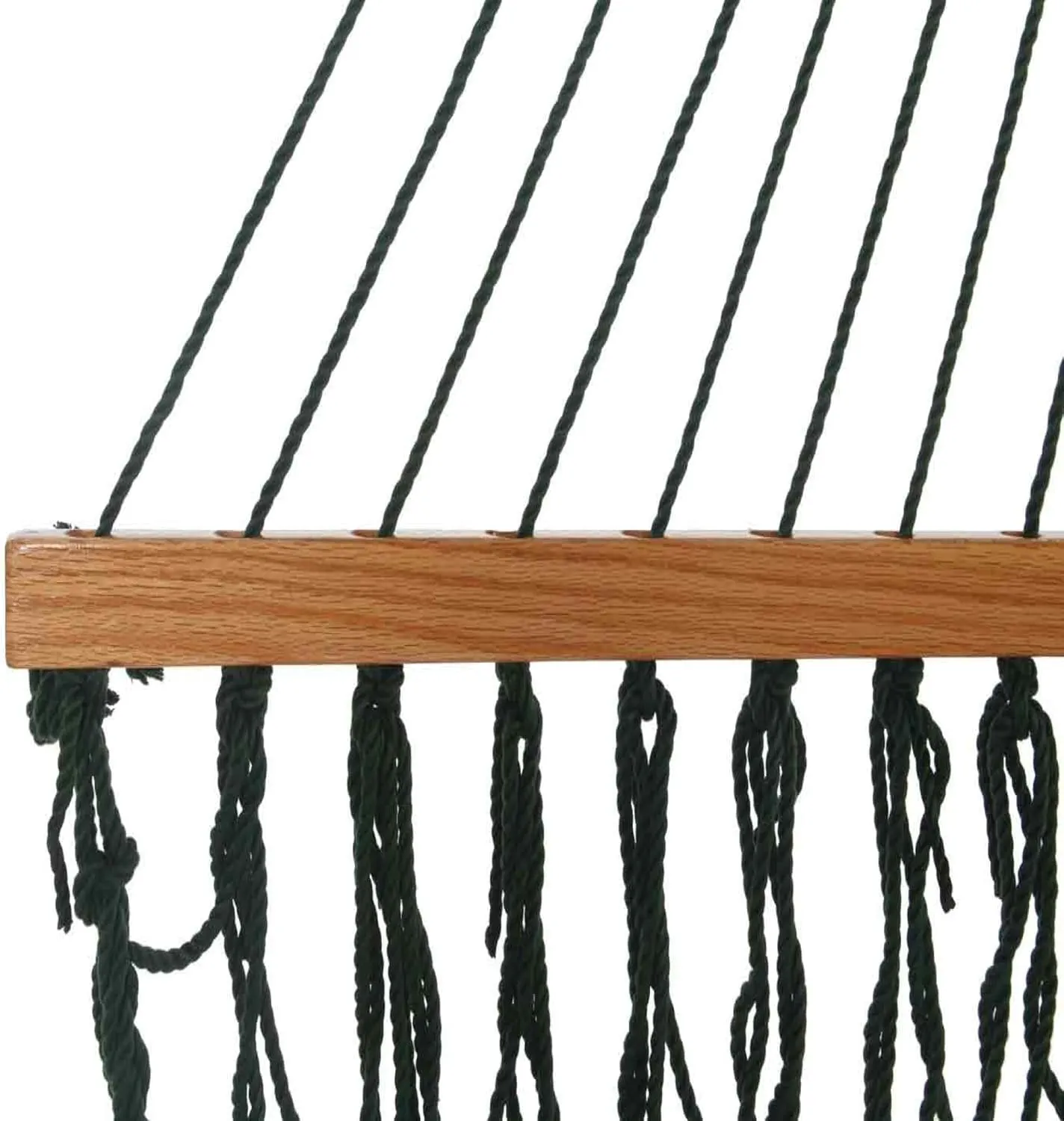 Original Pawleys Island 13DCG Large Green DURACORD Rope Hammock with Free Extension Chains & Tree Hooks, Handcrafted in The USA, Accommodates 2 People, 450 LB Weight Capacity, 13 ft. x 55 in.