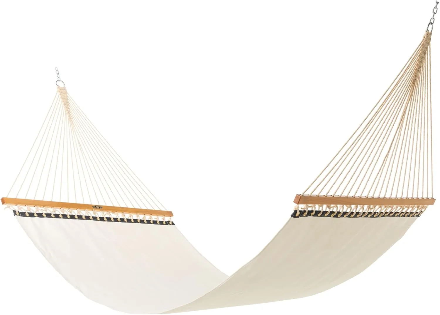 Original Pawleys Island Large Way White Sunbrella Quick Dry Hammock with Free Extension Chains & Tree Hooks, Handcrafted in The USA, 400 LB Weight Capacity, 13 ft. x 55 in.