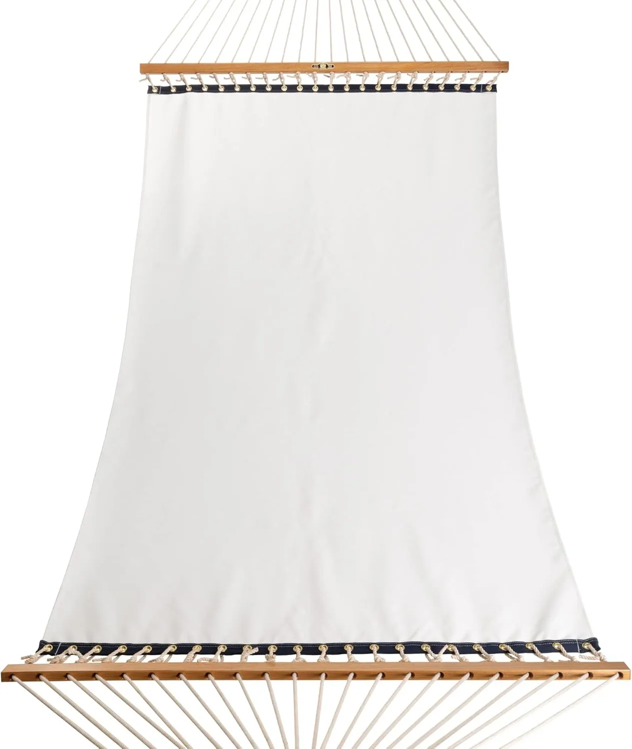 Original Pawleys Island Large Way White Sunbrella Quick Dry Hammock with Free Extension Chains & Tree Hooks, Handcrafted in The USA, 400 LB Weight Capacity, 13 ft. x 55 in.