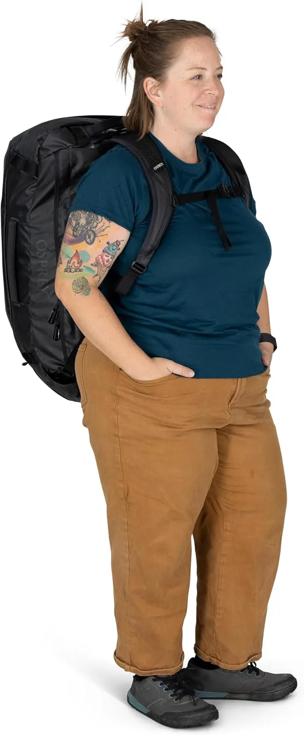 Osprey Transporter 40L Travel Duffel Bag, Black