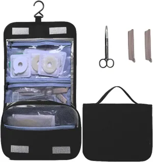 Ostomy Colostomy Travel Bag kit ostomy bag organizer ileostomy Ostomy Supplies(BLACK)
