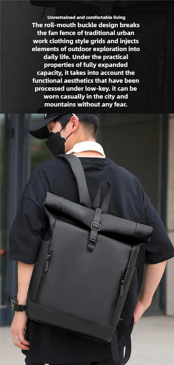 Outdoor business Backpack, men's computer backpack, business negotiation, outdoor sports, travel, daily life (Color geometric diamond lattice)