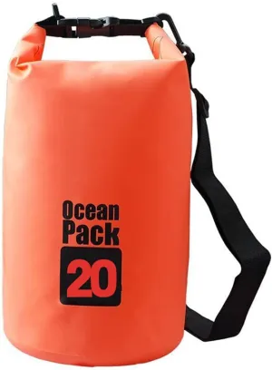 Outdoor Dry Sack/Floating Waterproof Bag 2L/3L/5L/10L/15L/20L/30L for Boating, Kayaking, Hiking, Snowboarding, Camping, Rafting, Fishing and Backpacking (Orange, 20L)